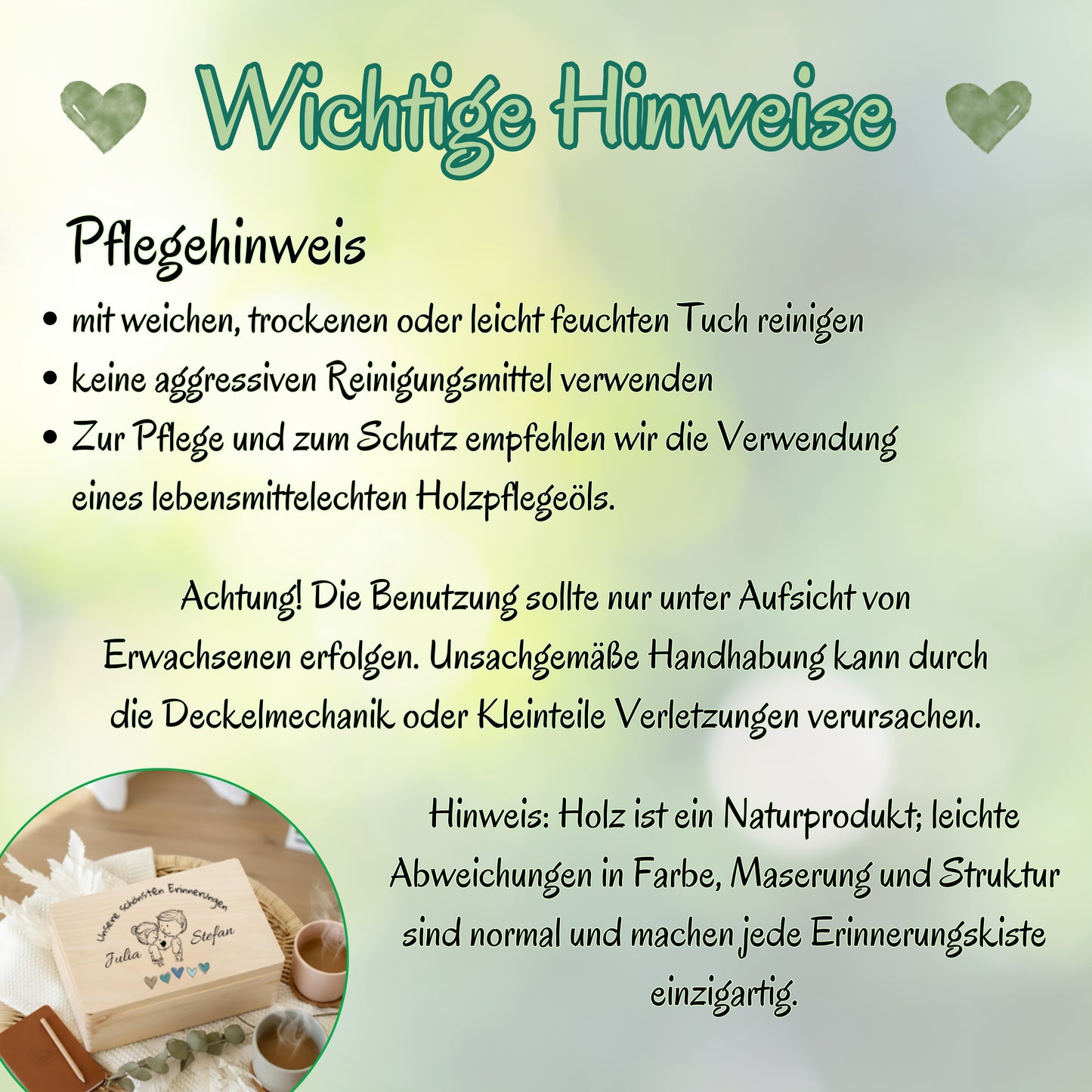 Erinnerungskiste personalisiert für Paare | Geschenk zum Jahrestag, Valentinstag & Hochzeit