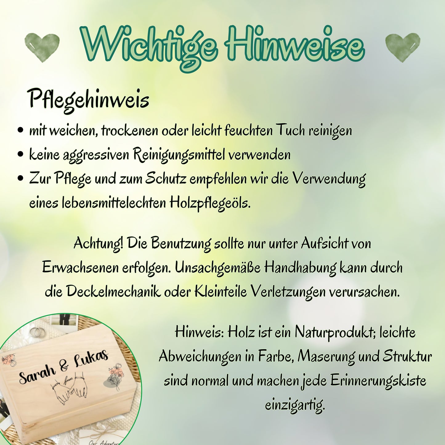 Erinnerungskiste für Paare personalisiert | Geschenk für Freundin & Partner