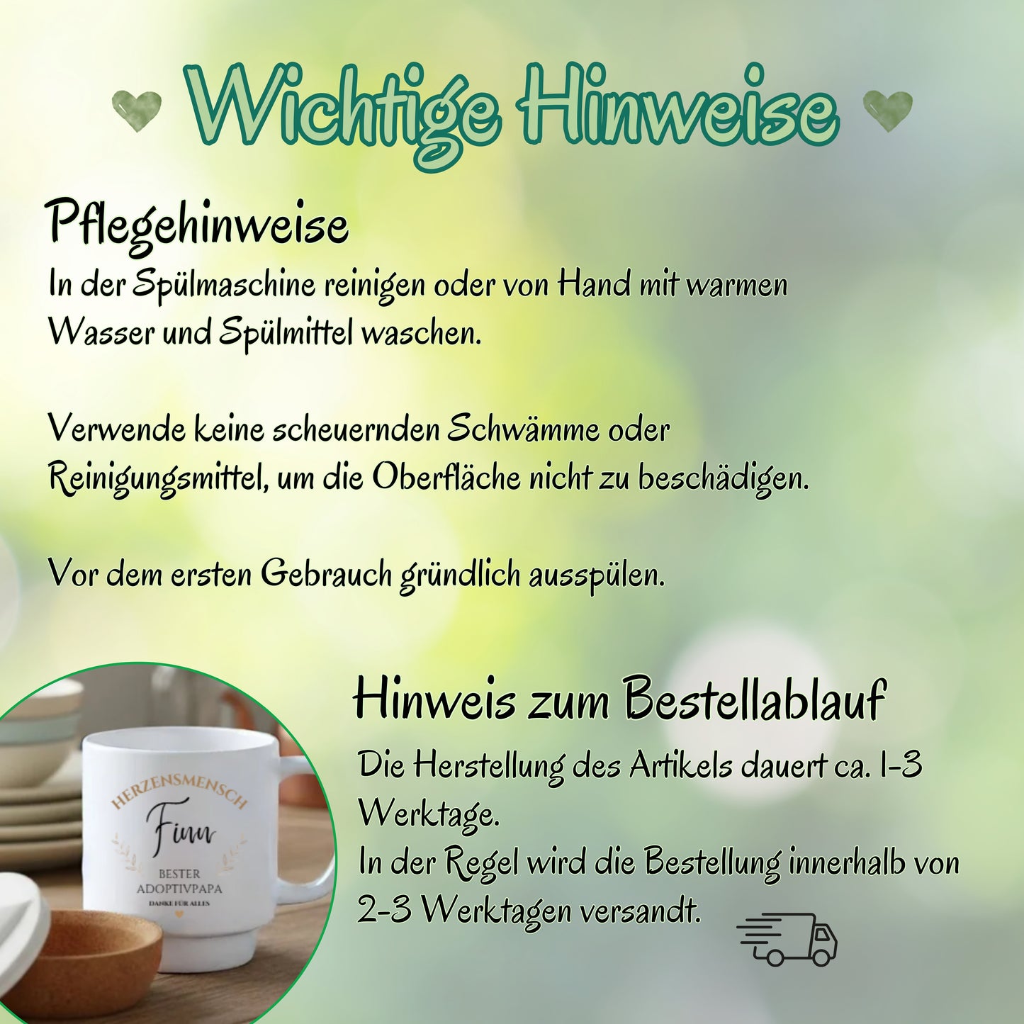 Adoptivpapa Tasse personalisiert mit Namen | Korktasse Adoptivvater Geschenk Geburtstag