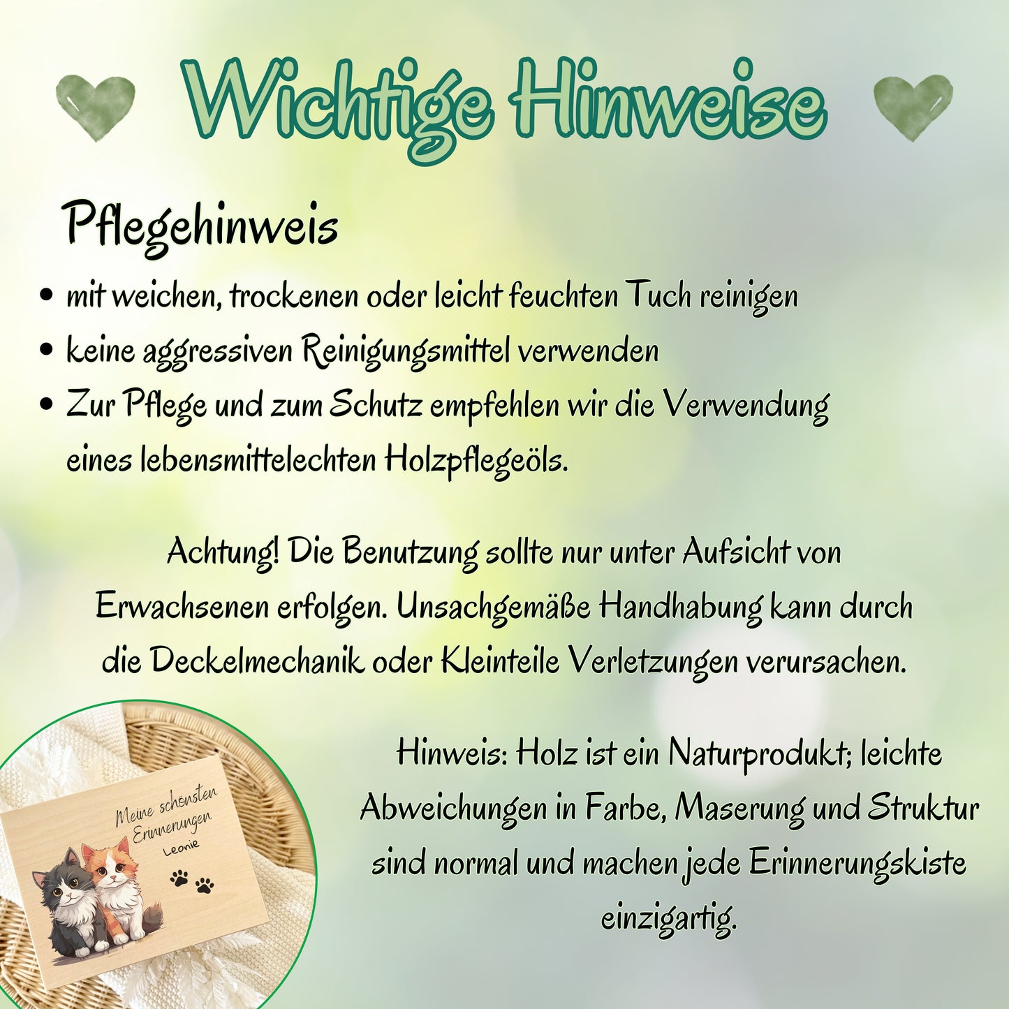 Holzkiste Kinder personalisiert mit Namen | Haustiere Erinnerungskiste Geburt & Taufe