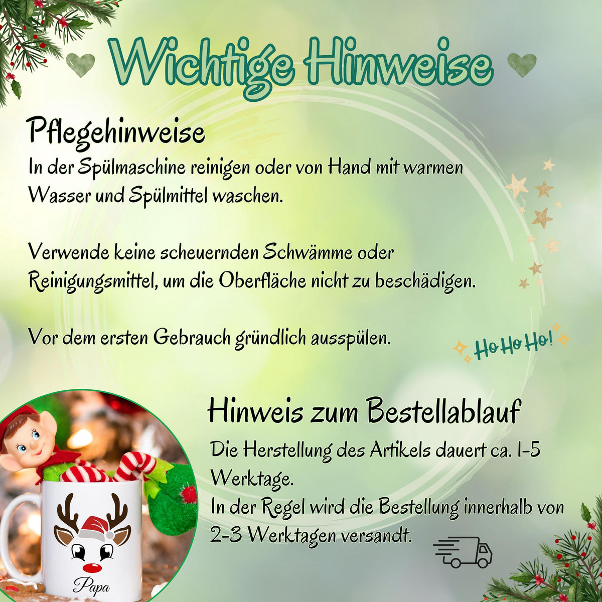Weihnachtstasse mit Rentier und Namen personalisierbar – perfekte Geschenkidee für Freundin, Partner, Kind oder Familienmitglied. Die Tasse zeigt ein süßes Rentier mit Schleife oder Weihnachtsmütze und kann individuell mit einem Wunschnamen gestaltet werden. Ideal als kleines Weihnachtsgeschenk, Wichtelgeschenk oder Nikolauspräsent. Hochwertige Keramiktasse mit festlichem Design, langlebigem Druck und ideal für Kaffee, Tee, Kakao oder Punsch – für festliche Wintermomente mit persönlicher Note.