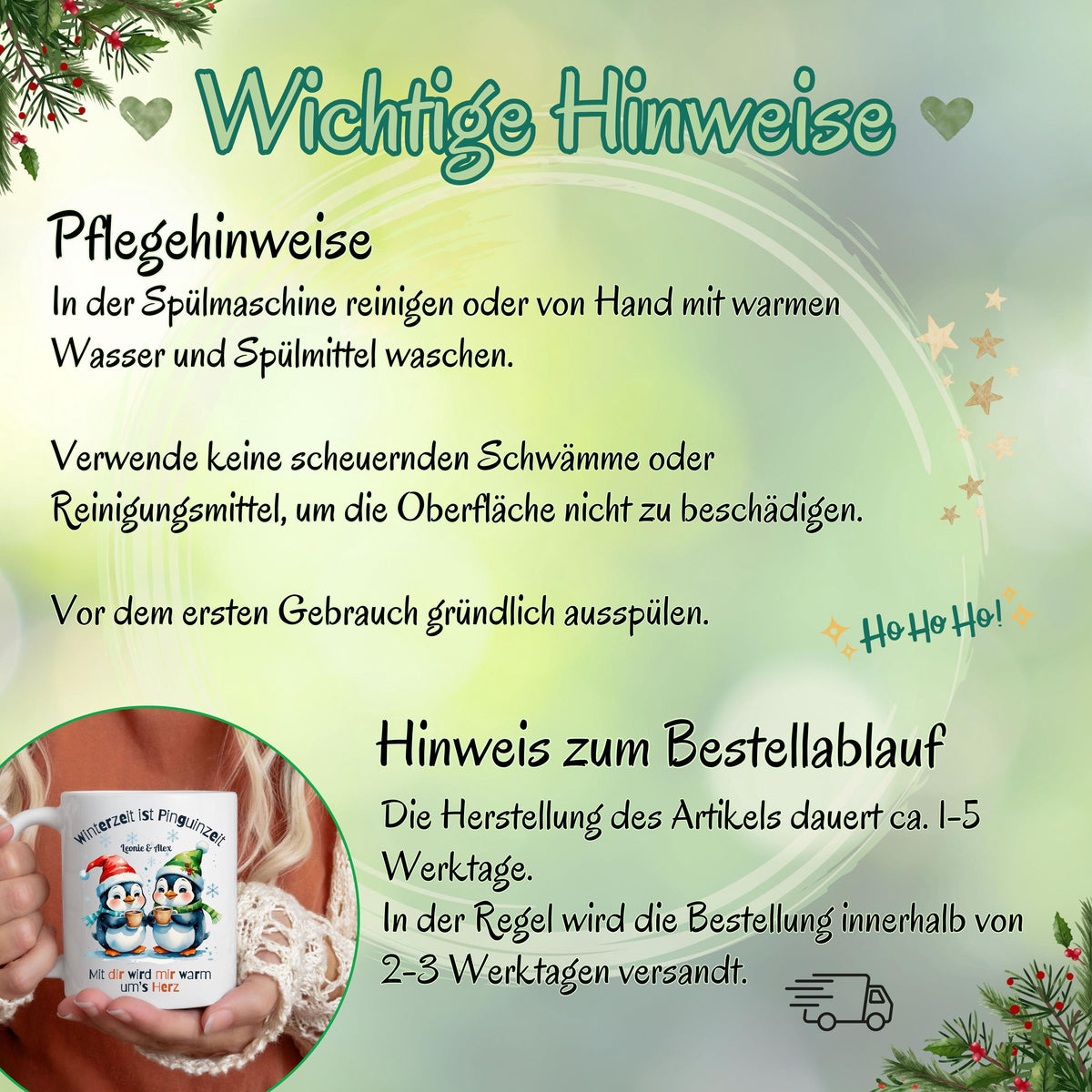 Personalisierte Weihnachtstasse mit zwei süßen Pinguinen, Herz-Spruch und winterlicher Szene – ideal als Geschenk Weihnachten für Freundin, Freund, Partner oder Familie. Wintertasse mit Namen und Spruch „Mit dir wird mir warm ums Herz“. Hochwertiger Keramikbecher mit liebevollem Pinguin-Motiv, perfekt als Nikolausgeschenk, kleines Weihnachtsgeschenk oder Wichtelgeschenk. Geschenkidee für Paare, Männer oder Frauen – romantisch, witzig und emotional. Weihnachtsbecher mit Namen online gestalten.