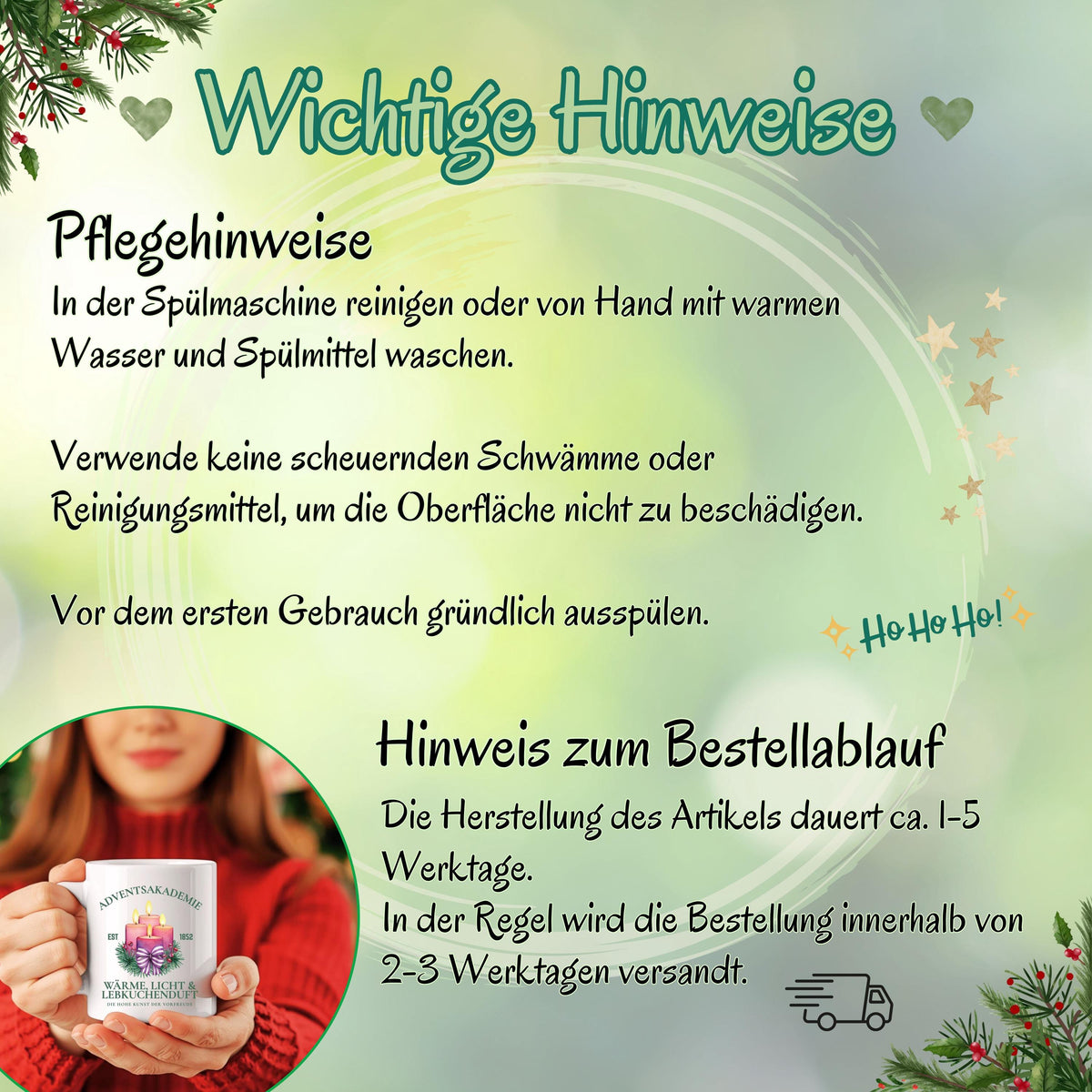 Weihnachtstasse mit Kerzen und Spruch „Wärme, Licht & Lebkuchenduft“ – festliches Motiv mit Tannenzweigen & Schleife. Perfekt als Adventstasse für Kaffee, Tee oder Kakao, Geschenkidee zu Weihnachten für Familie, Freunde oder Kollegen. Hochwertige Keramiktasse, spülmaschinengeeignet & mikrowellenfest. Ideal als Nikolausgeschenk, Wichtelgeschenk oder kleine Aufmerksamkeit in der Adventszeit. Weihnachtsbecher mit klassischem Design für gemütliche Wintertage, Glühweinabende und festliche Stimmung