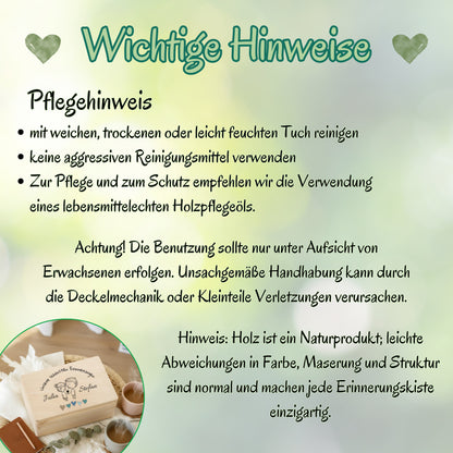 Erinnerungskiste personalisiert für Paare | Geschenk zum Jahrestag, Valentinstag & Hochzeit
