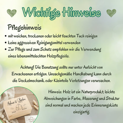 Holzkiste Hochzeit Geschenk personalisiert | Erinnerungskiste Paar | Jahrestag Geschenk