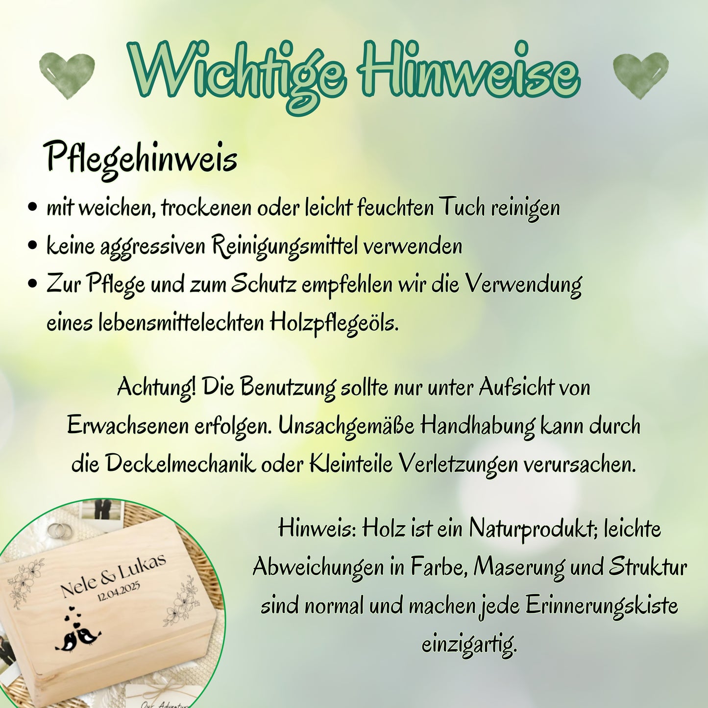 Erinnerungskiste für Paare personalisiert | Geschenk für Freundin & Partner | Holzkiste Paar Geschenk