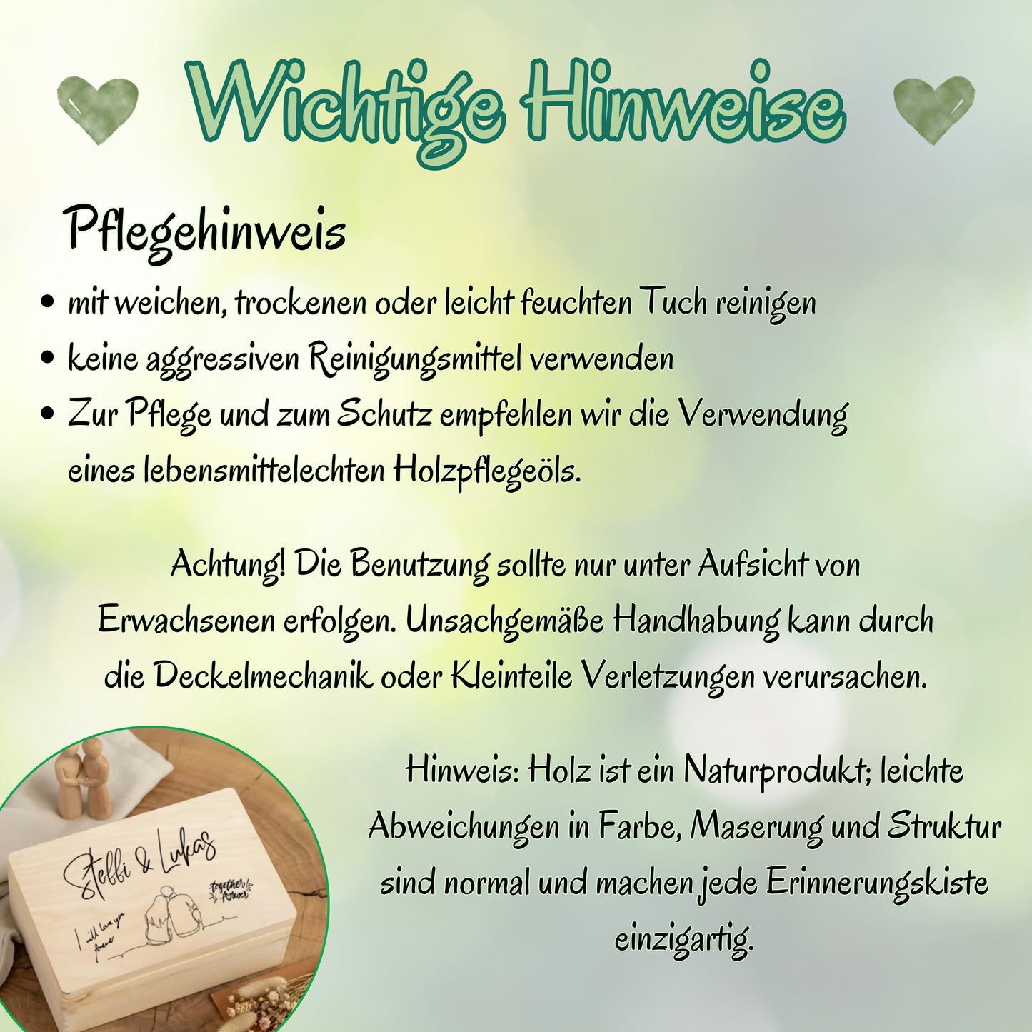Holzkiste Erinnerungskiste personalisiert Paar Geschenk | Hochzeit Brautpaar Box aus Holz