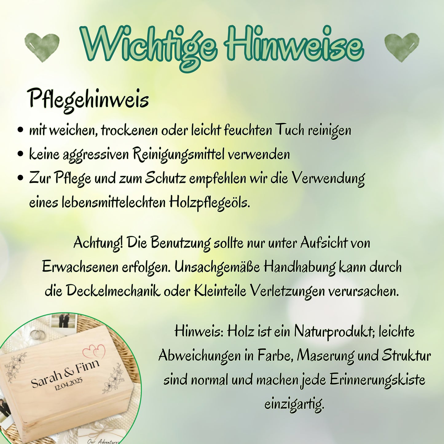 Erinnerungskiste für Paare personalisiert | Geschenk für Freundin & Partner