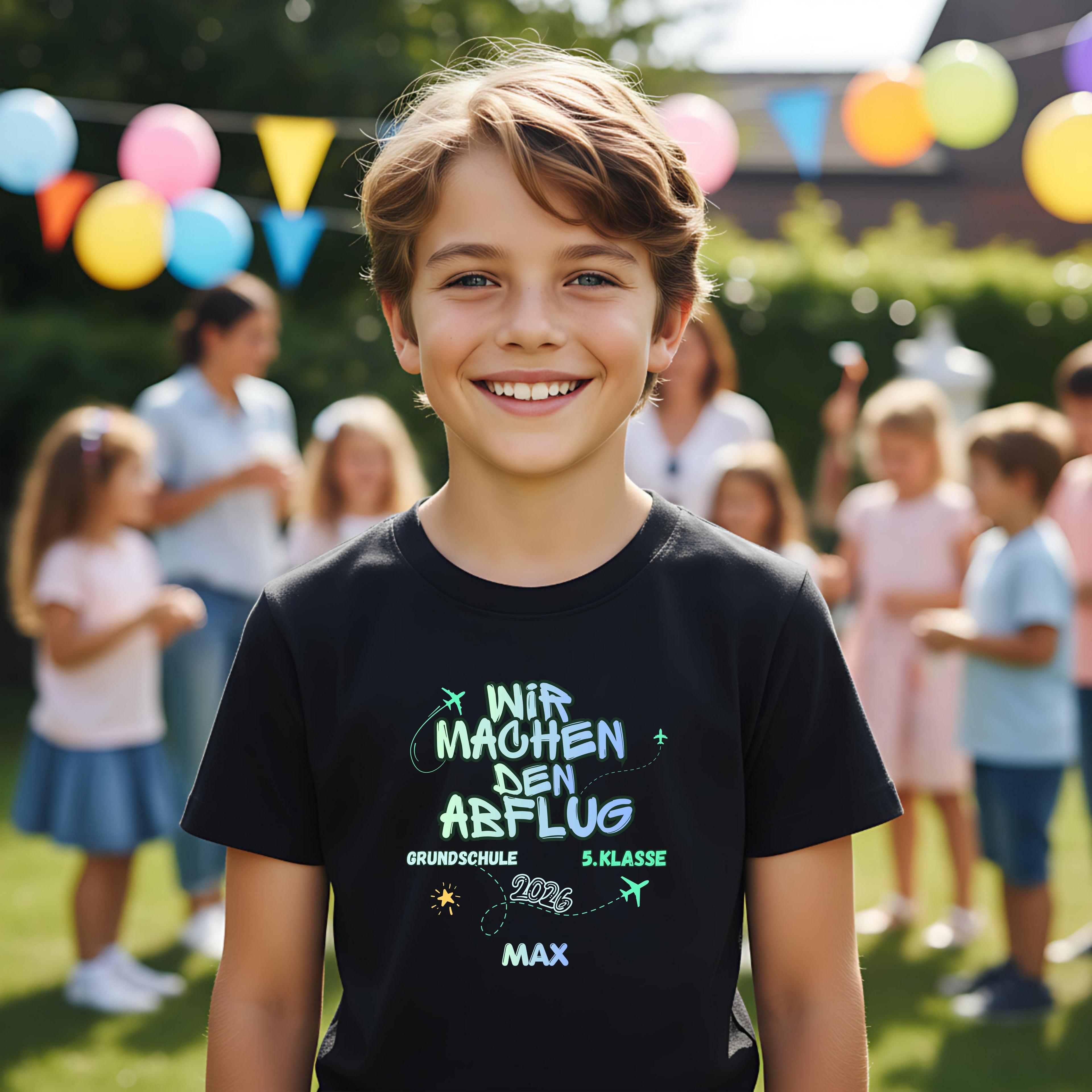 Abschiedsgeschenk 4. Klasse T-Shirt 2026 personalisiert mit Name, Grundschule Abschied Shirt, Schulabschluss Kind Geschenk Wechsel 5. Klasse
