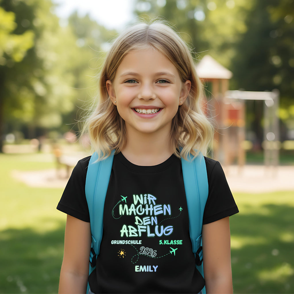 Abschiedsgeschenk 4. Klasse T-Shirt 2026 personalisiert mit Name, Grundschule Abschied Shirt, Schulabschluss Kind Geschenk Wechsel 5. Klasse