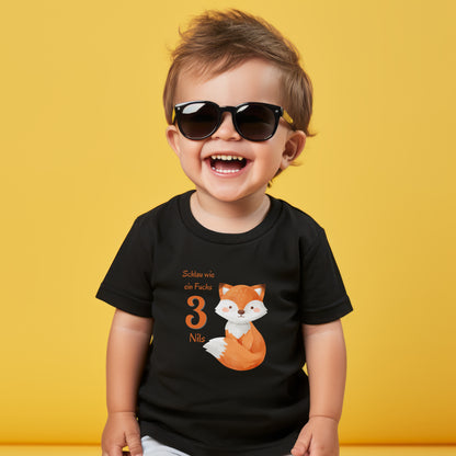Geburtstagsshirt Fuchs mit Name & Zahl | Personalisiertes T-Shirt zum Kindergeburtstag