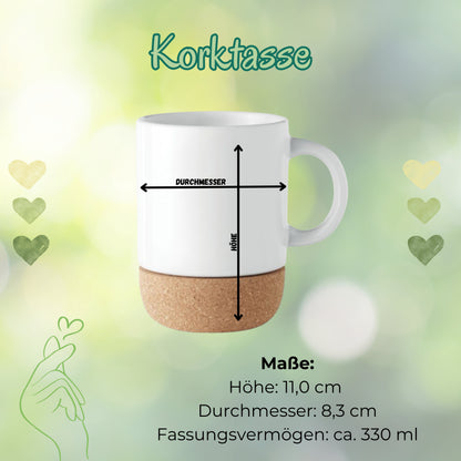 Paar Tasse personalisiert – Korktasse für Paare als Geschenk mit Namen