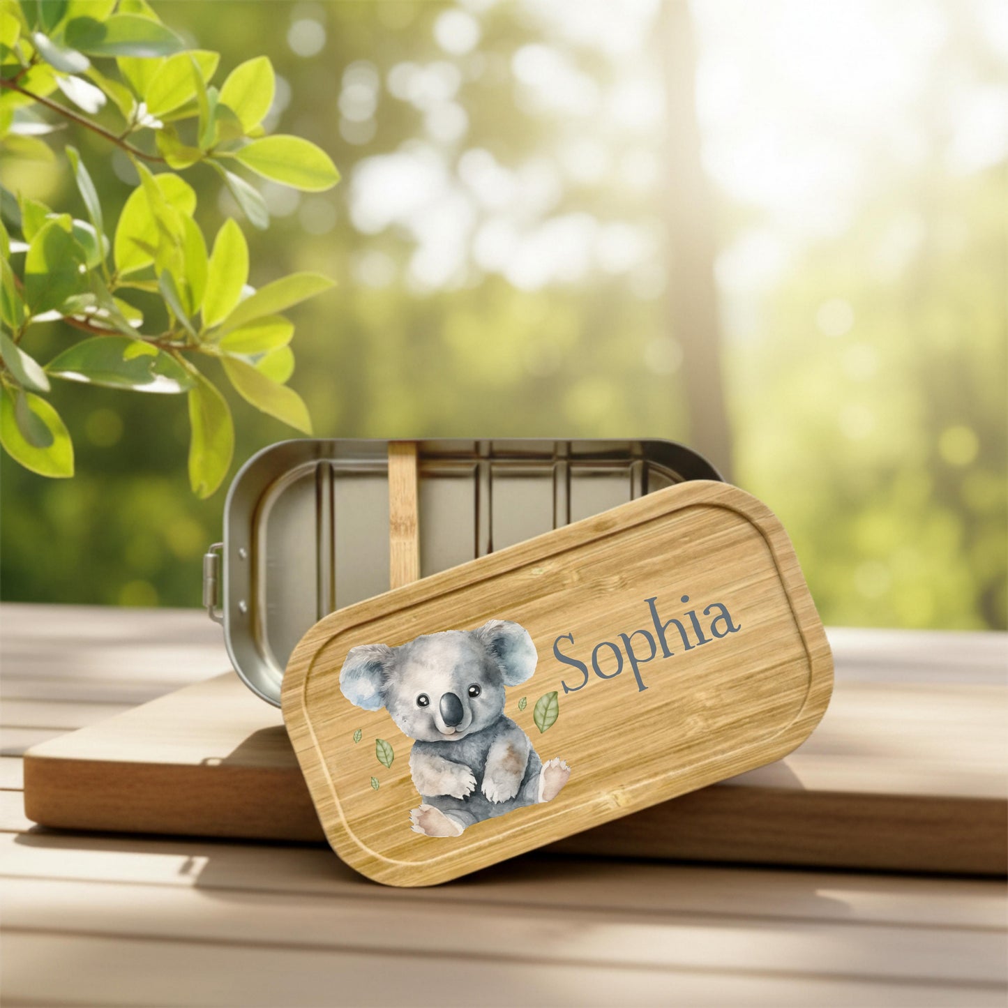 Personalisierte Brotdose Edelstahl Kinder mit Namen | Koala Lunchbox Kindergarten & Schule