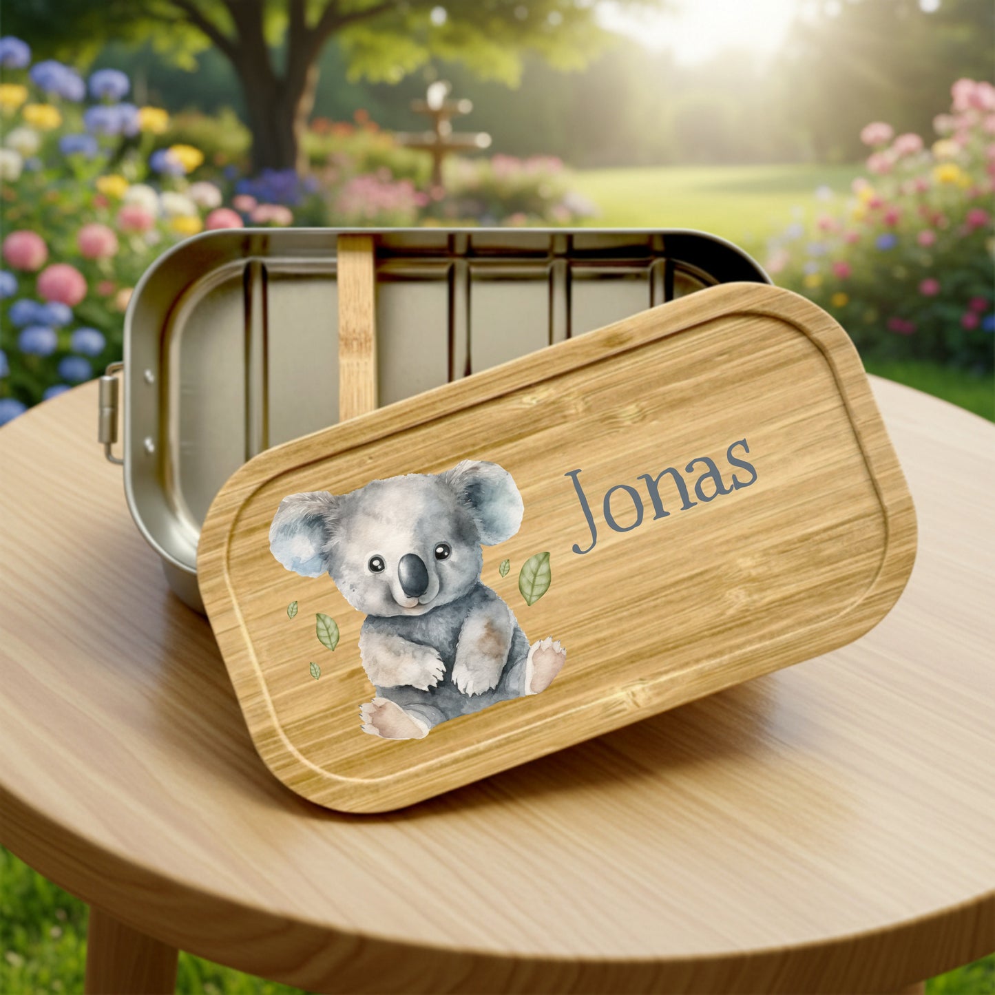 Personalisierte Brotdose Edelstahl Kinder mit Namen | Koala Lunchbox Kindergarten & Schule
