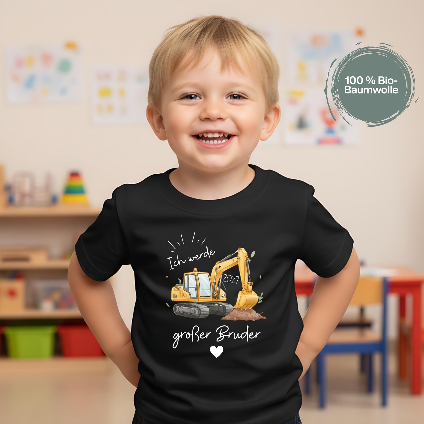 Ich werde großer Bruder T-Shirt Bagger | Babyankündigung Geschwister Outfit