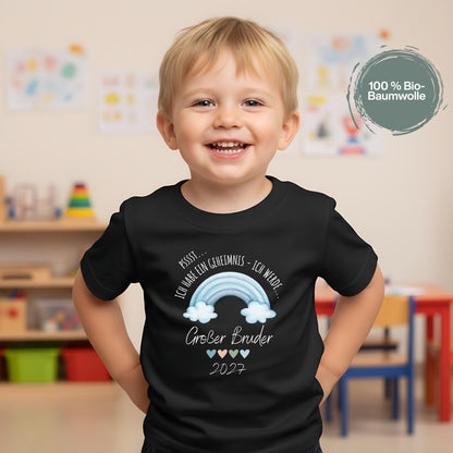 Ich werde großer Bruder T-Shirt Regenbogen | Babyankündigung Geschwister Outfit