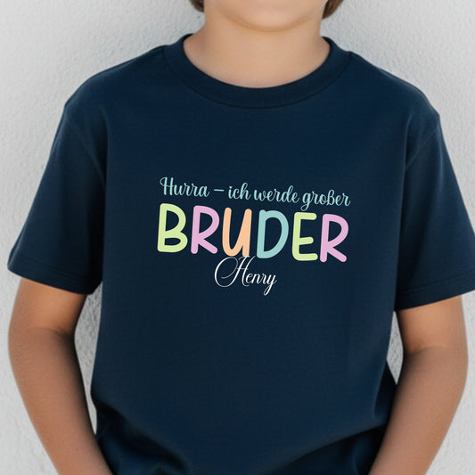Ich werde großer Bruder T-Shirt | Babyankündigung Geschwister Outfit