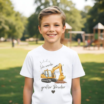 Ich werde großer Bruder T-Shirt Bagger | Babyankündigung Geschwister Outfit