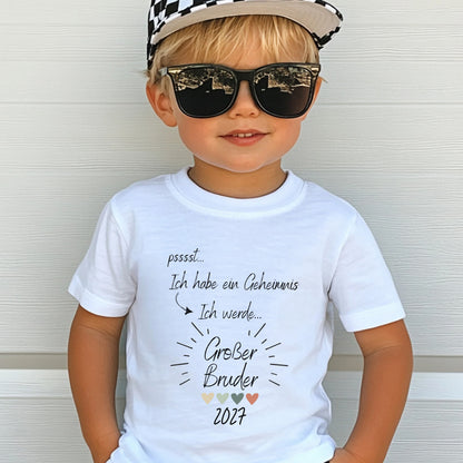 Ich werde großer Bruder Shirt Geheimnis | T-Shirt zur Schwangerschaftsverkündung
