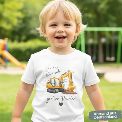 Ich werde großer Bruder T-Shirt Bagger | Babyankündigung Geschwister Outfit