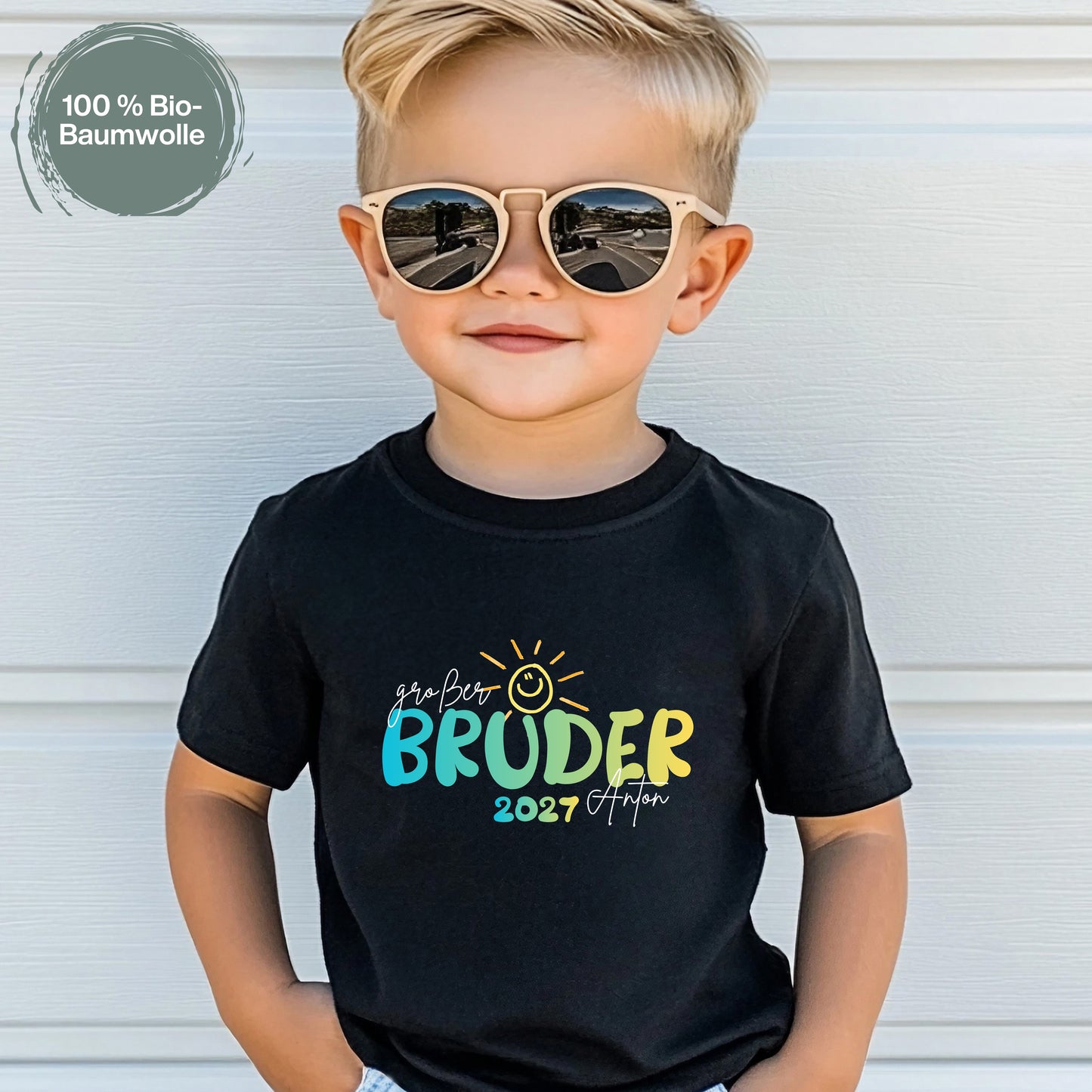 Ich werde großer Bruder T-Shirt Sonne | Babyankündigung Geschwister Outfit