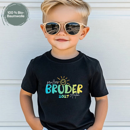 Ich werde großer Bruder T-Shirt Sonne | Babyankündigung Geschwister Outfit