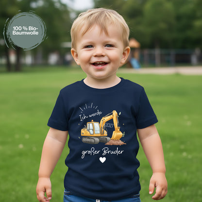 Ich werde großer Bruder T-Shirt Bagger | Babyankündigung Geschwister Outfit