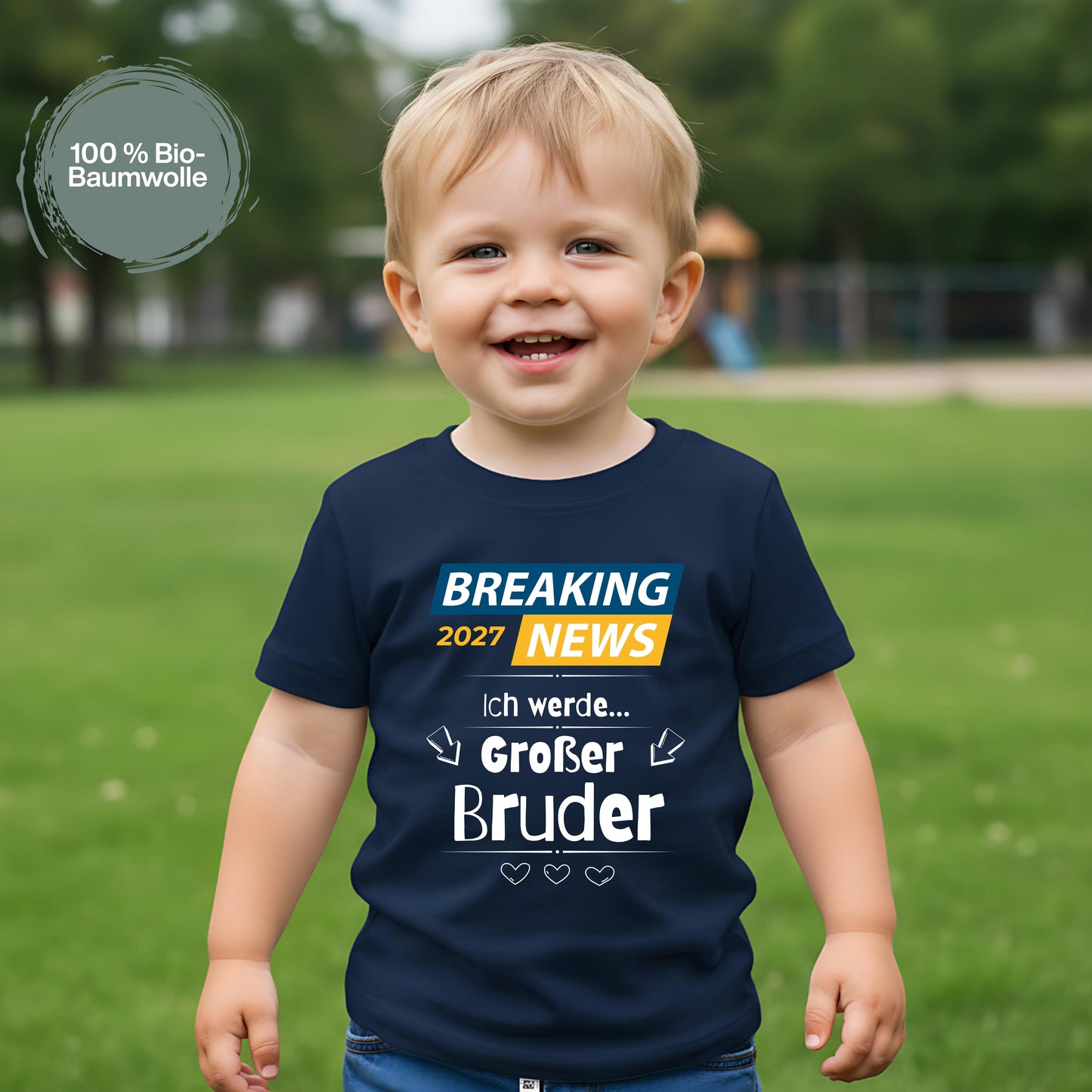 Ich werde großer Bruder T-Shirt Breaking News | Babyankündigung Geschwister Outfit