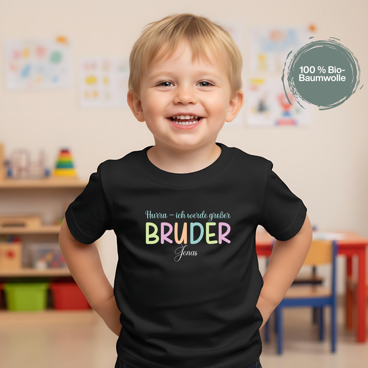 Ich werde großer Bruder T-Shirt | Babyankündigung Geschwister Outfit