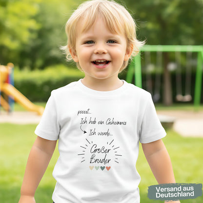 Ich werde großer Bruder Shirt Geheimnis | T-Shirt zur Schwangerschaftsverkündung