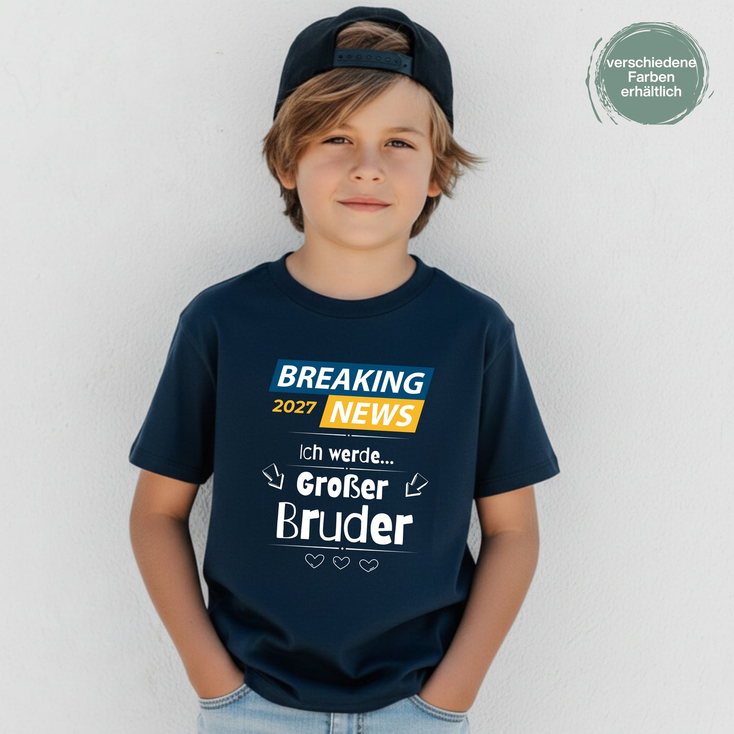 Ich werde großer Bruder T-Shirt Breaking News | Babyankündigung Geschwister Outfit