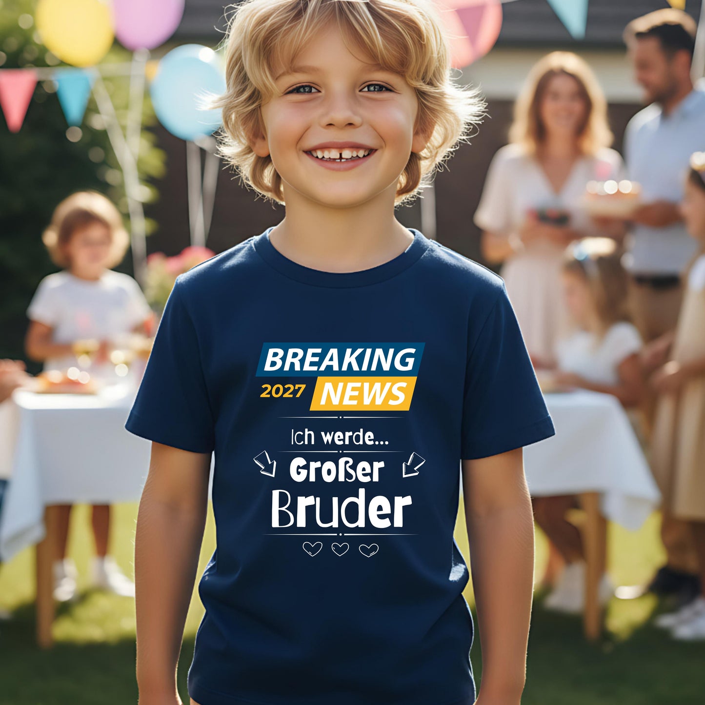 Ich werde großer Bruder T-Shirt Breaking News | Babyankündigung Geschwister Outfit