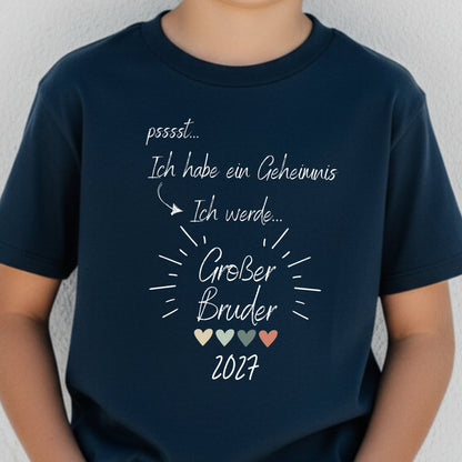 Ich werde großer Bruder Shirt Geheimnis | T-Shirt zur Schwangerschaftsverkündung