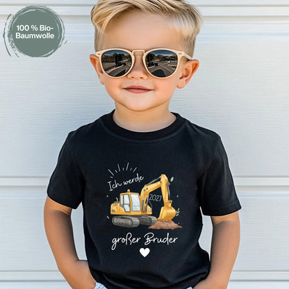 Ich werde großer Bruder T-Shirt Bagger | Babyankündigung Geschwister Outfit