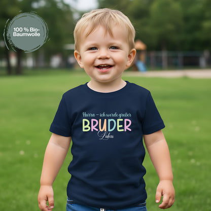 Ich werde großer Bruder T-Shirt | Babyankündigung Geschwister Outfit