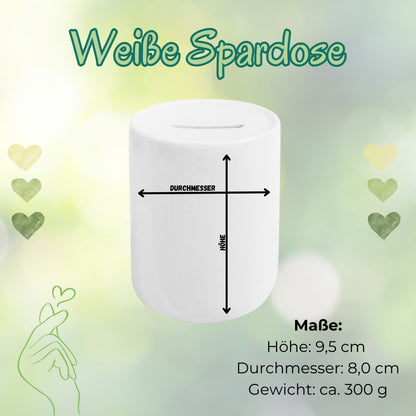 Spardose Dino personalisiert mit Namen | Kinderspardose Dinosaurier | Geschenk Geburt