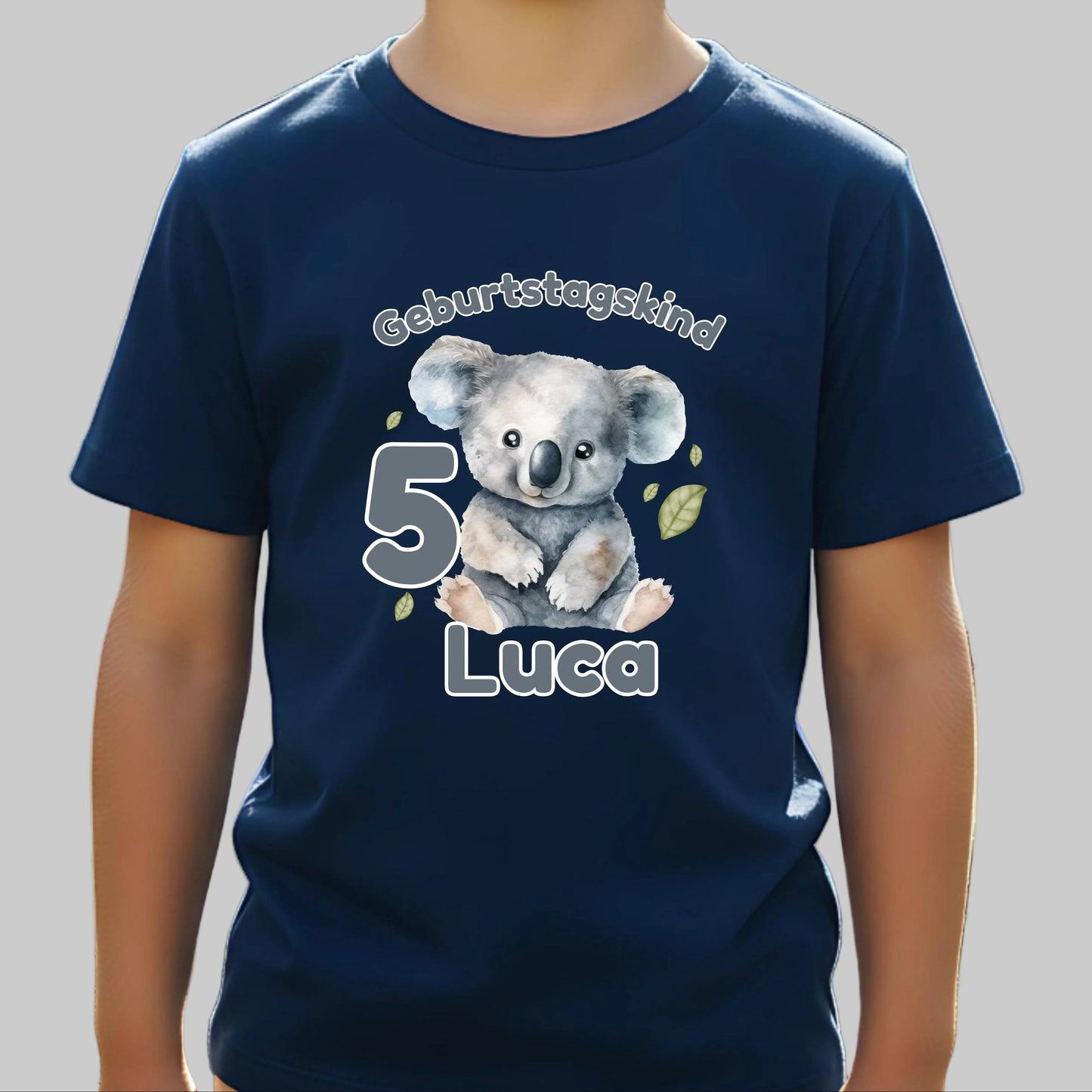 Geburtstagsshirt Koala mit Name & Zahl | Personalisiertes T-Shirt zum Kindergeburtstag