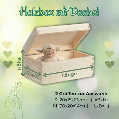 Holzkiste Kinder personalisiert mit Namen | Otter Erinnerungskiste Geburt & Taufe