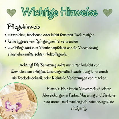 Holzkiste Mädchen personalisiert mit Namen | Märchenmotive Erinnerungskiste Geburt & Taufe
