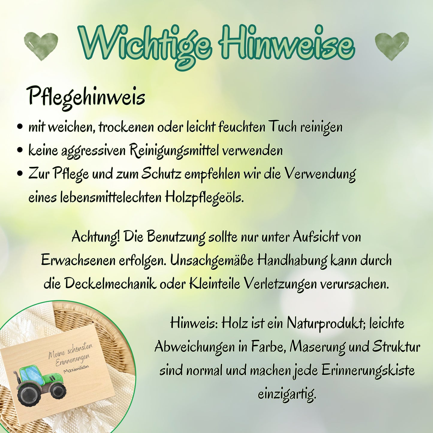 Holzkiste Kinder personalisiert mit Namen | Fahrzeuge Erinnerungskiste Geburt & Taufe