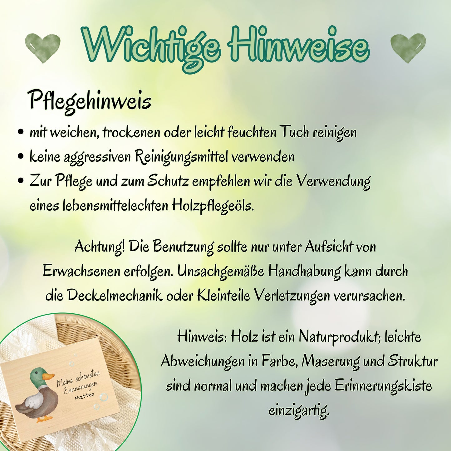 Holzkiste Kinder personalisiert mit Namen | Wassertiere Erinnerungskiste Geburt & Taufe