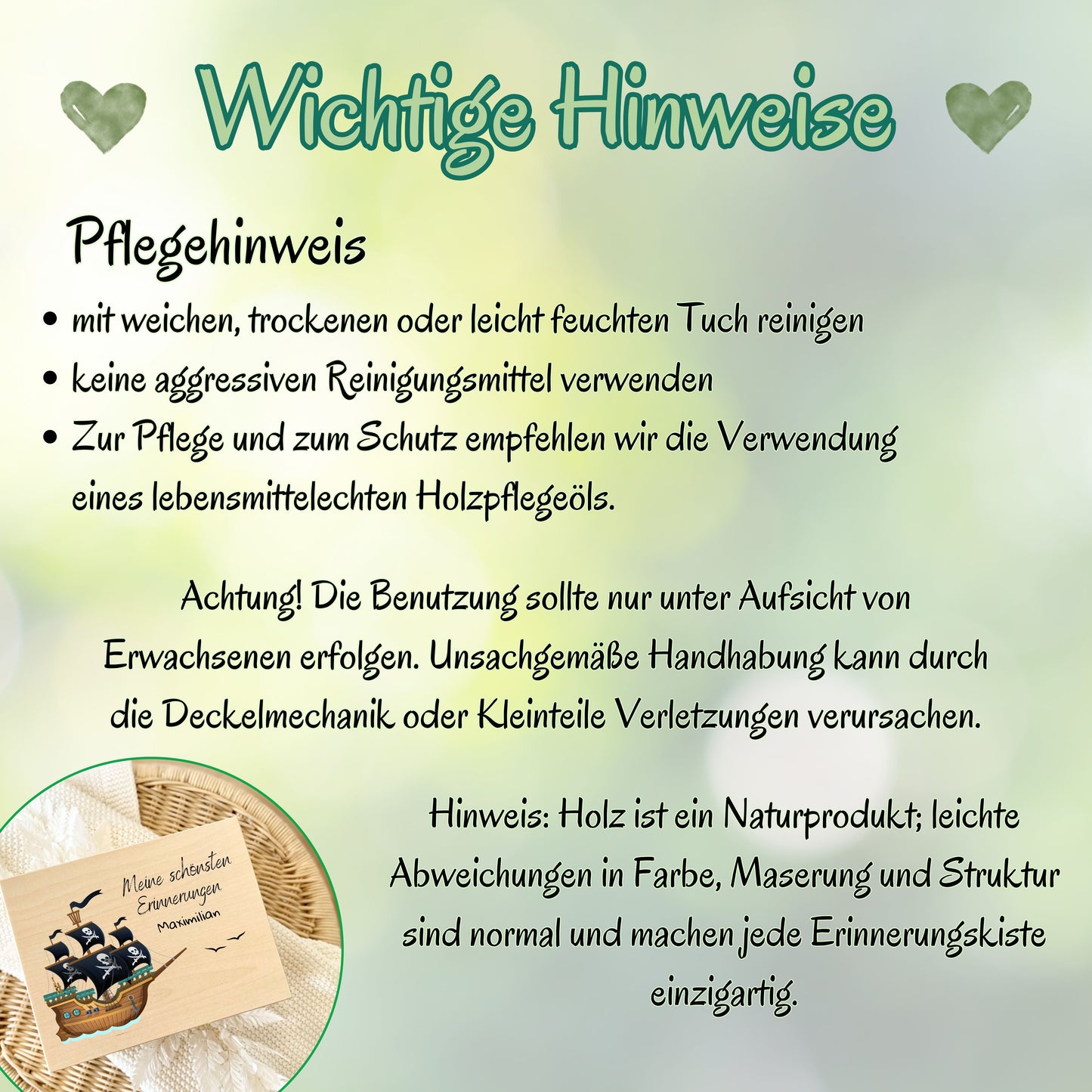Holzkiste Kinder personalisiert mit Namen | Fahrzeuge Erinnerungskiste Geburt & Taufe