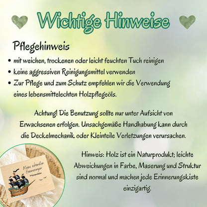 Holzkiste Kinder personalisiert mit Namen | Fahrzeuge Erinnerungskiste Geburt & Taufe
