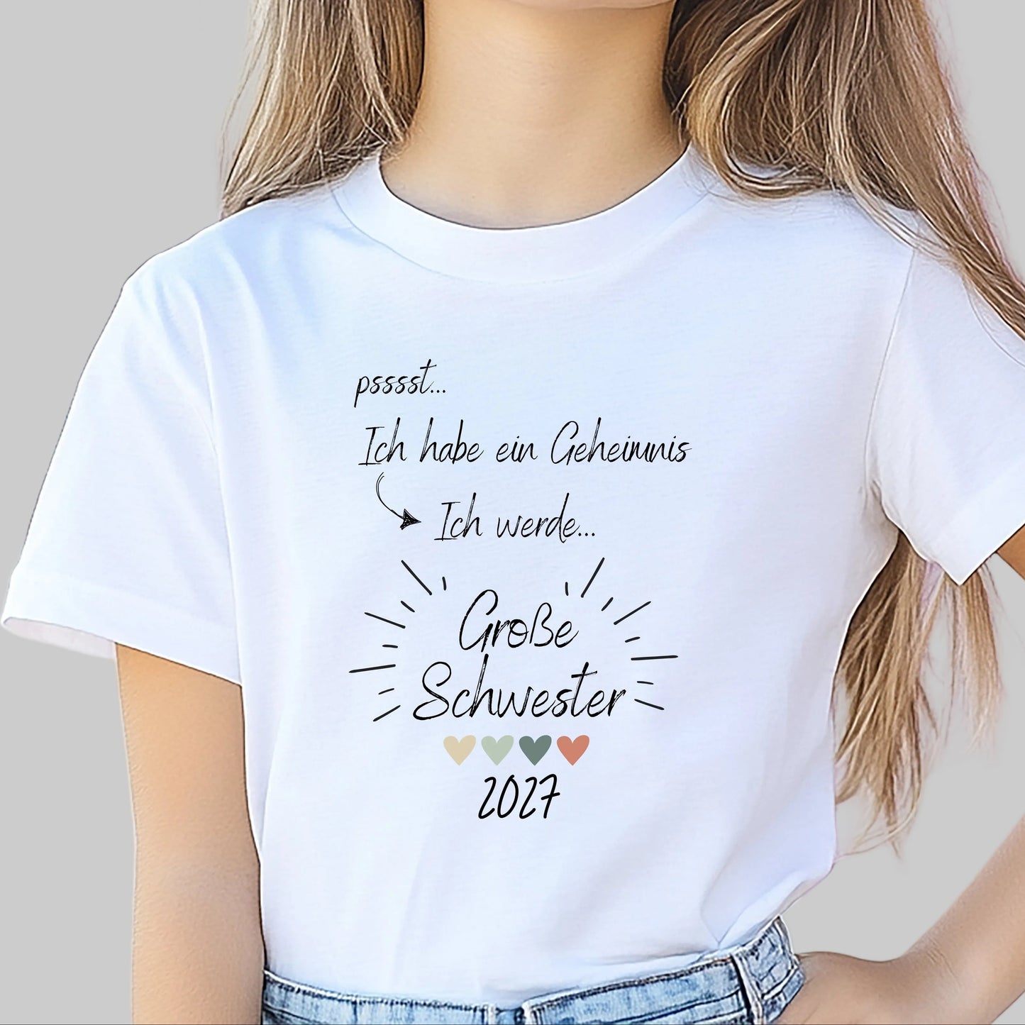 Ich werde große Schwester Shirt Geheimnis | T-Shirt zur Schwangerschaftsverkündung
