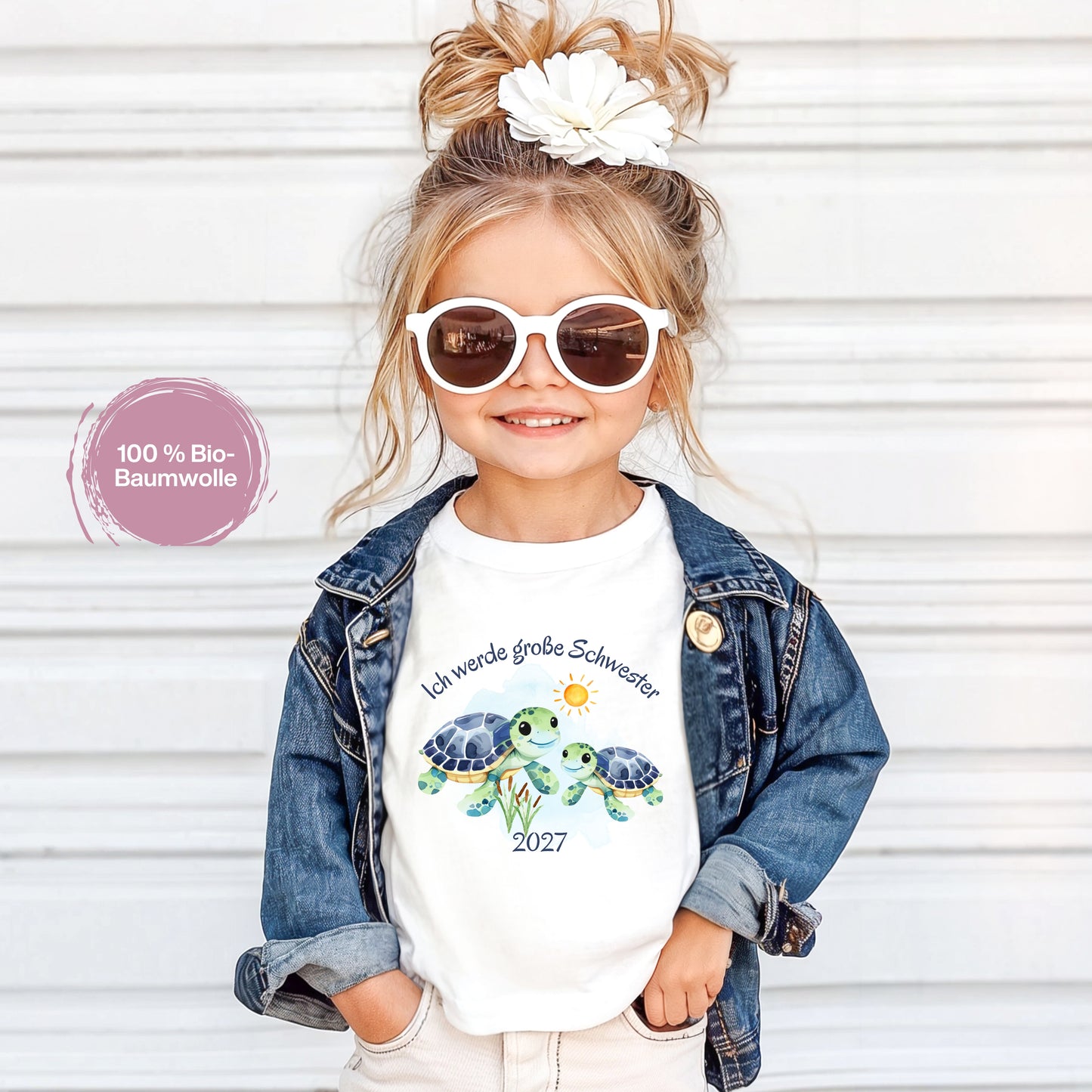 Ich werde große Schwester Shirt Schildkröte | Geschwister Outfit zur Schwangerschaftsverkündung