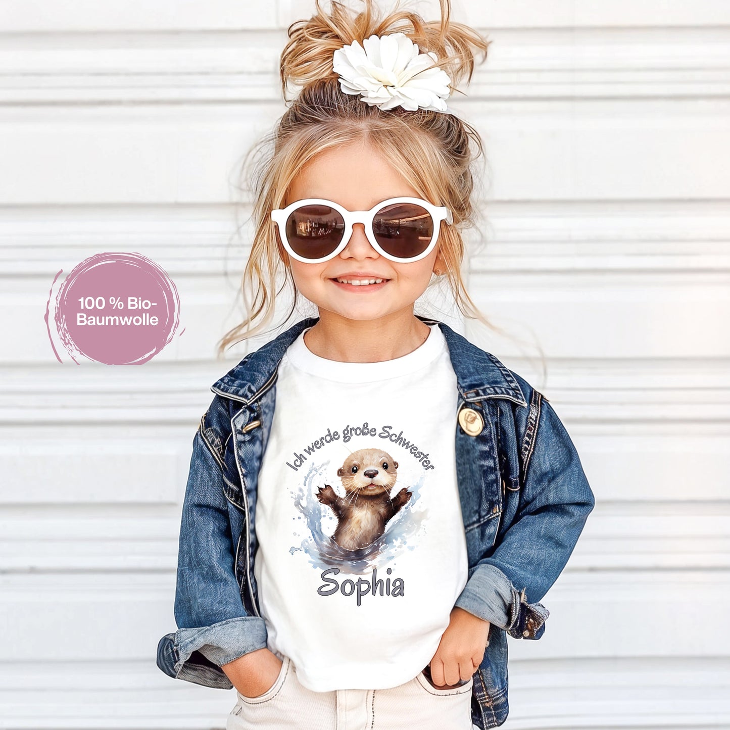 Ich werde große Schwester Shirt Otter | Geschwister Outfit zur Schwangerschaftsverkündung