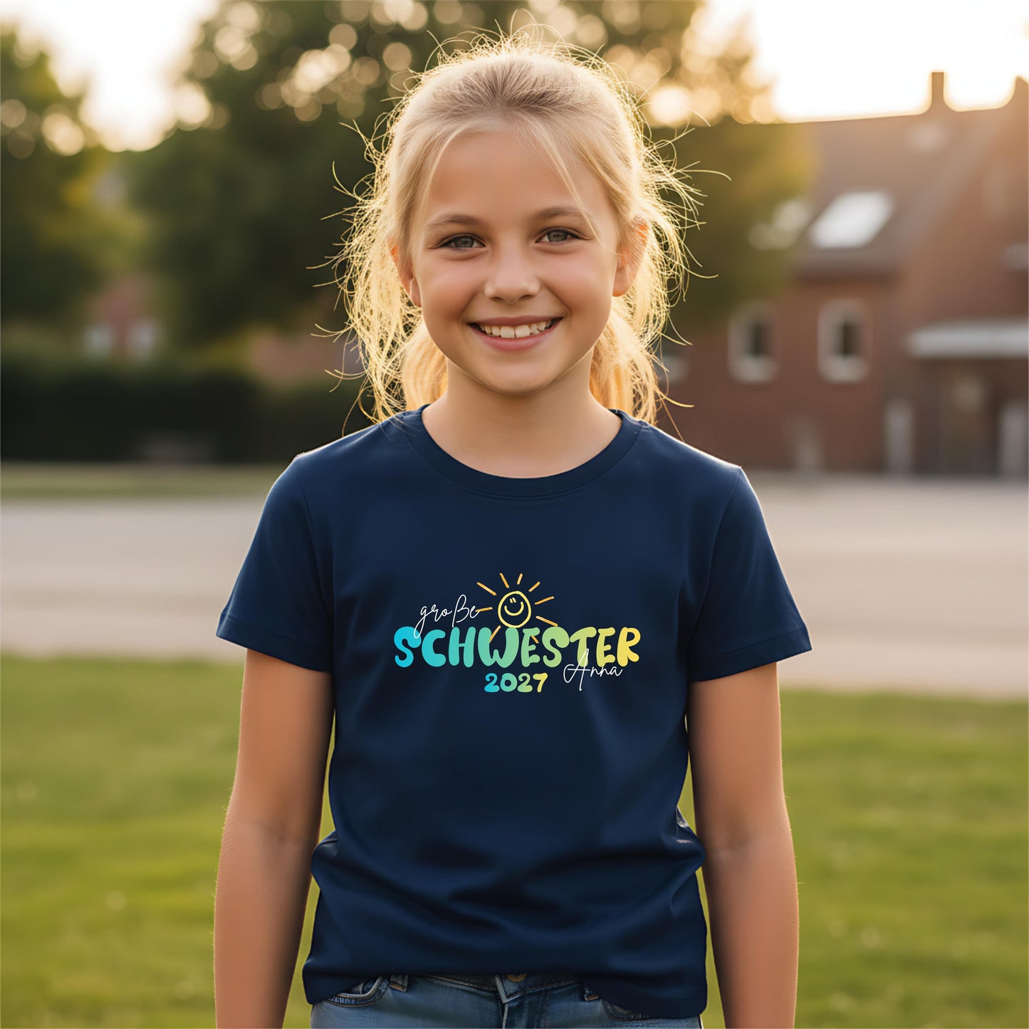 Ich werde große Schwester Shirt Sonne | Geschwister Outfit zur Schwangerschaftsverkündung