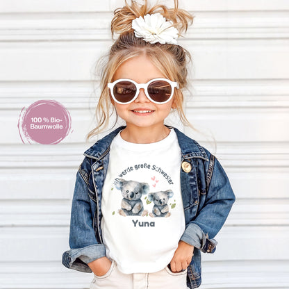 Ich werde große Schwester Shirt Koala | Geschwister Outfit zur Schwangerschaftsverkündung