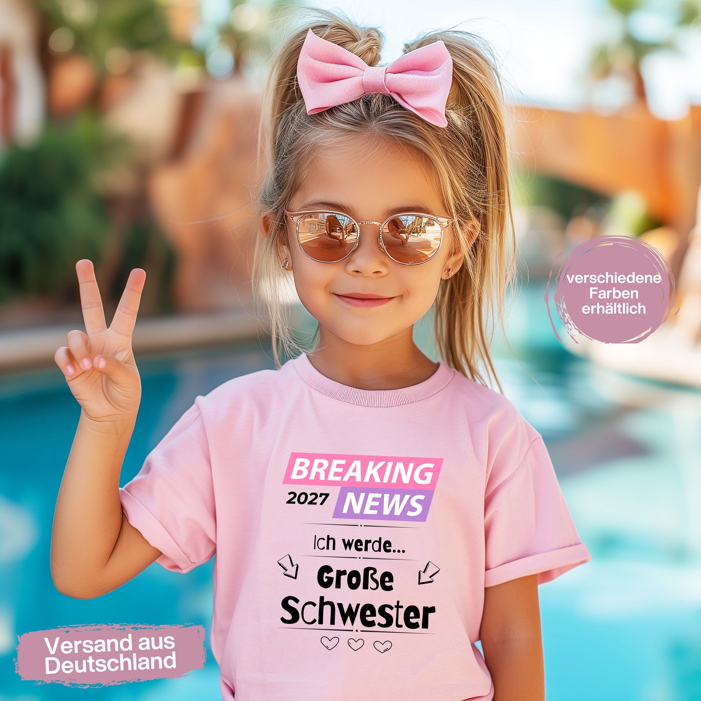 Ich werde große Schwester T-Shirt Breaking News | Geschwister Outfit zur Babyankündigung