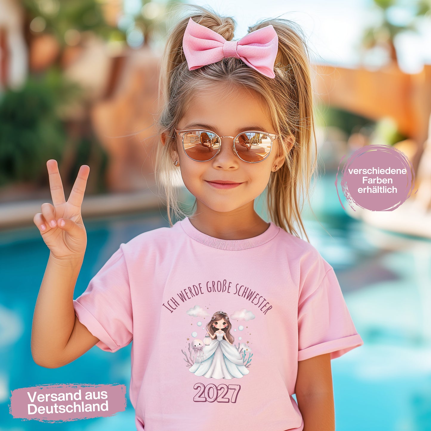 Ich werde große Schwester T-Shirt Prinzessin | Geschwister Outfit zur Babyankündigung